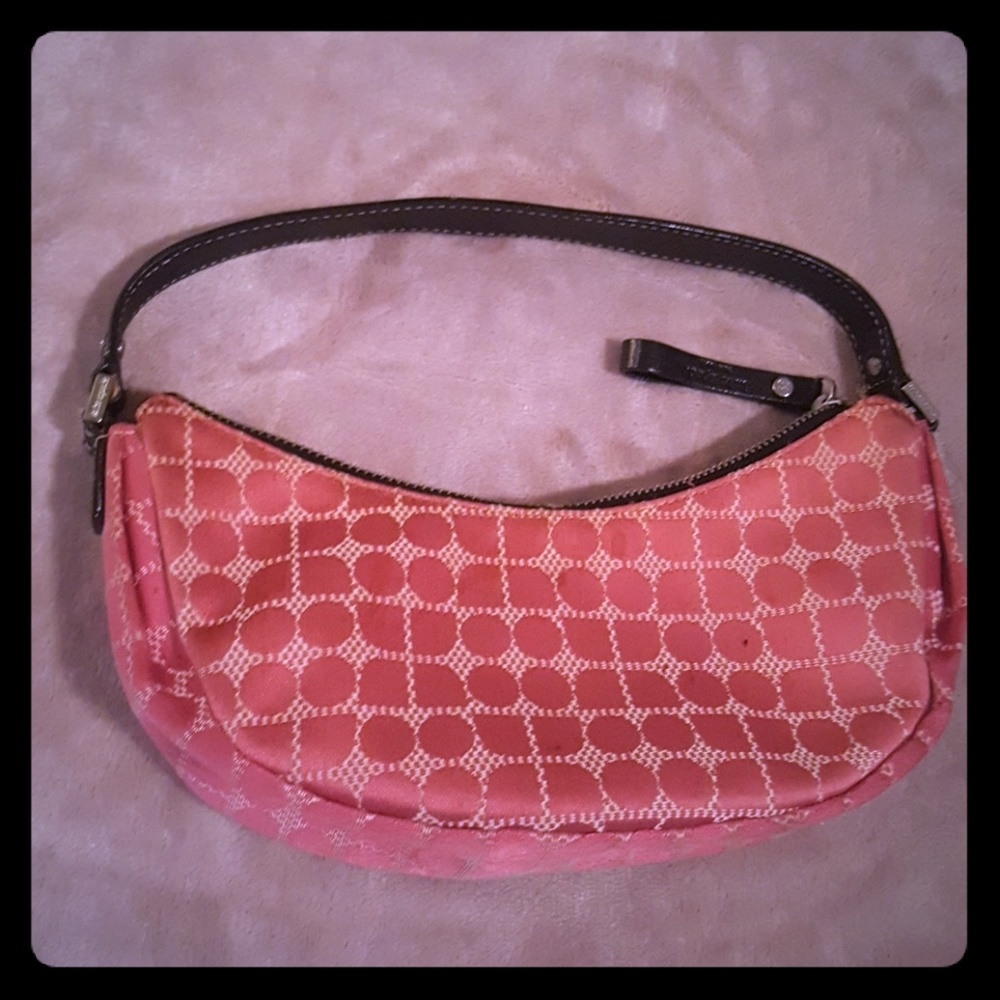 Kate Spade Pink and White Mini Bag